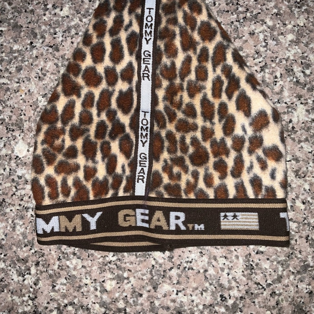 Tommy Gear Leopard Print Beanie - Brown & Cream